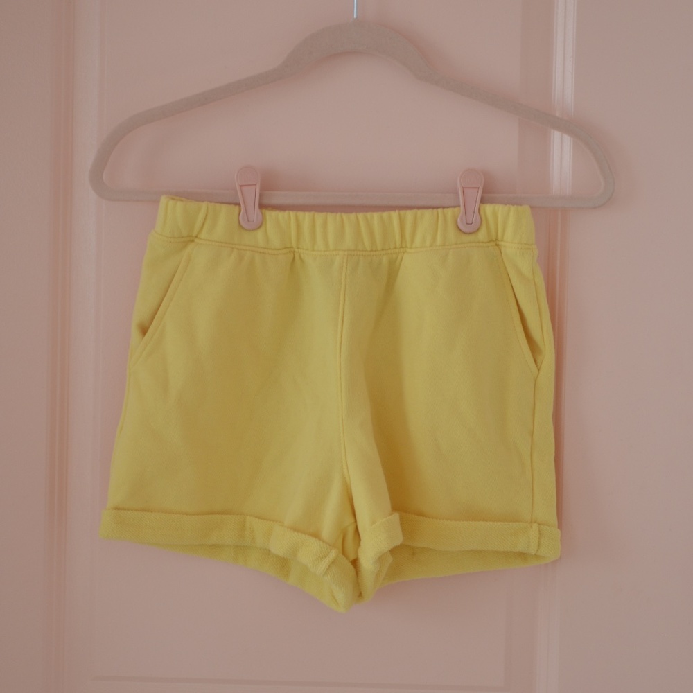 EUC Light Yellow Terrycloth Shorts - Picture 2 of 5